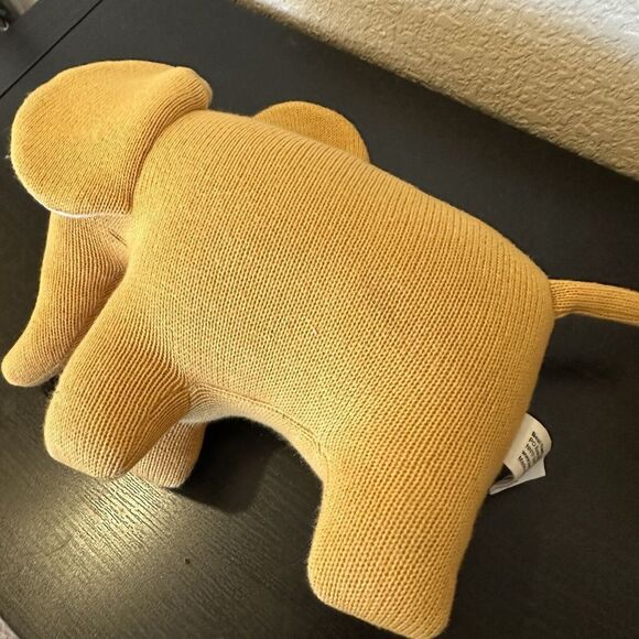 best years original by design Large Mustard Organic Cotton Elephant Soft Toy 11” - Picture 4 of 7